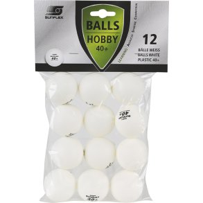 Bordtennisbolde hvide, 12 styk