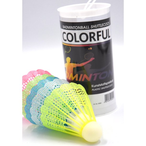 Badminton farverige fjerbolde i plast