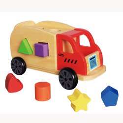 Puttekasse bil i tr med trksnor, Woet