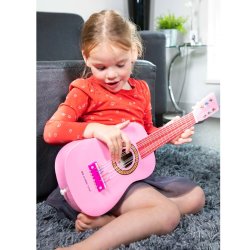 Guitar lyserd/ rosa, 60 cm
