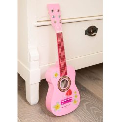 Guitar lyserd/ rosa, 60 cm