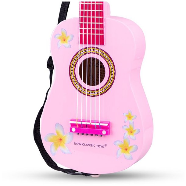 Guitar lyserd/ rosa, 60 cm
