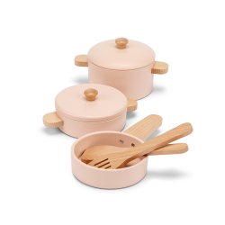 Wooden pan set (pink), Woet