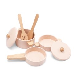 Wooden pan set (pink), Woet