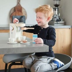 Kaffemaskine, creme/natur tr