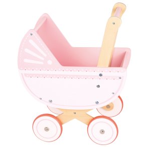 Dukkevogn, lyserd & hvid tr Woet