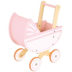 Dukkevogn, lyserd &amp; hvid tr Woet