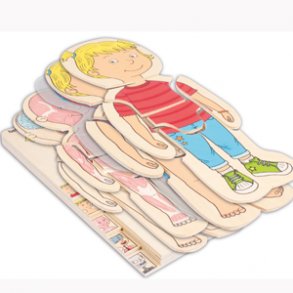 Pige, 5-lags anatomi-puslespil. tr