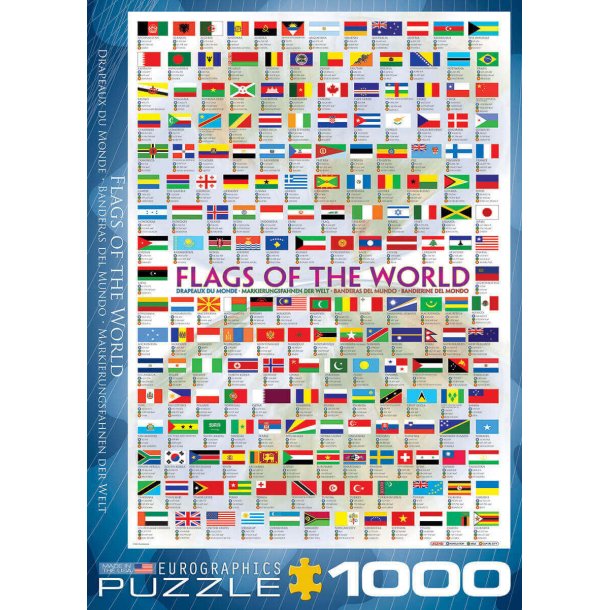 Verdens flag puslespil 1000 brikker