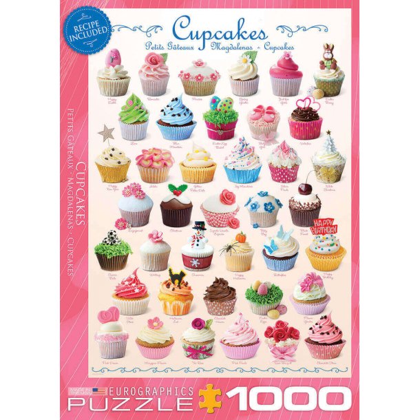 Cupcakes puslespil - 1000 brikker