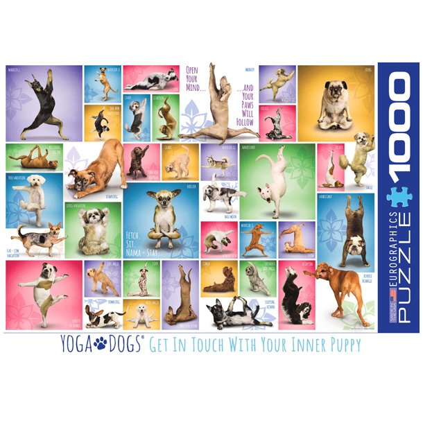 Yoga hunde puslespil 1000