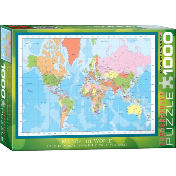 Verdens kort, 1000 brikker 