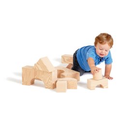 Store Skum klodser i tr-look, Wood-like blocks