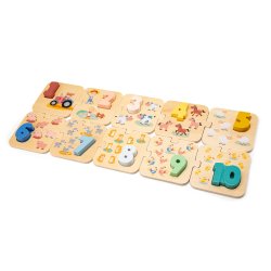 Nummerpuslespil - 1-10 -  Bondegrdstema - FSC