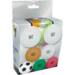 Sunflex BALL SET &#150; St med 7 bordtennisbolde i flere strrelser og farver