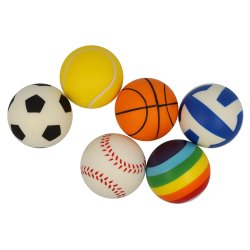 Sunflex Bouncy Sportball Display &#150; 36 stk. sjove og holdbare skumbolde